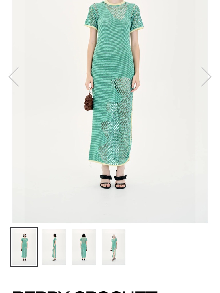 Nwt Ph5 Perry Crotchet Short Sleeve Dress (M) Teal — image 2 of 8